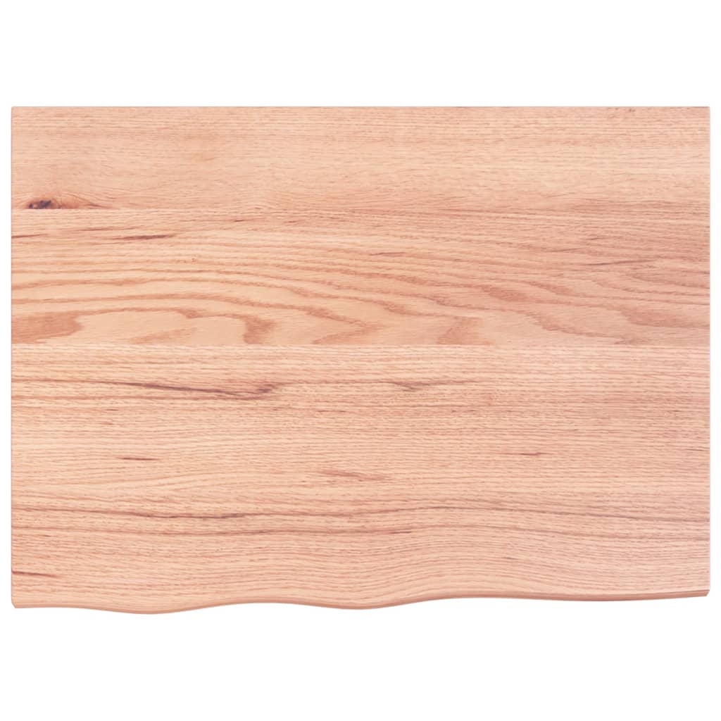 bordplade 80x60x2 cm behandlet massivt eg lysebrun