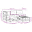 loungesæt til haven 5 dele med hynder massivt træ hvid