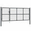 havelåge i net antracitgrå 350x125 cm galvaniseret stål