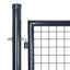 havelåge i net antracitgrå 400x125 cm galvaniseret stål