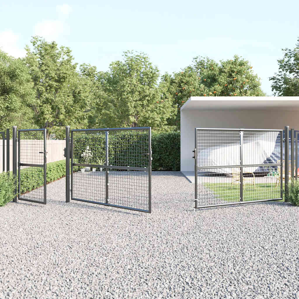 havelåge i net antracitgrå 500x125 cm galvaniseret stål