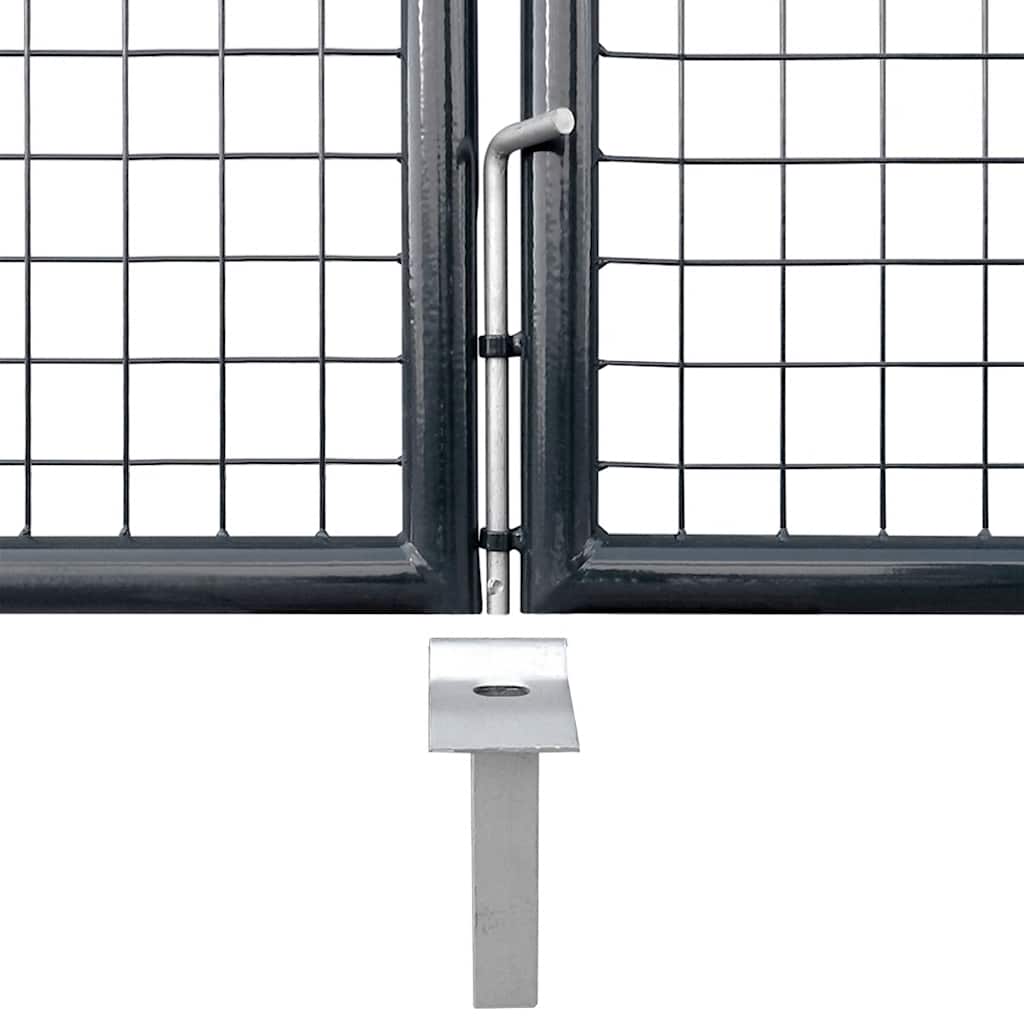 havelåge i net antracitgrå 500x125 cm galvaniseret stål