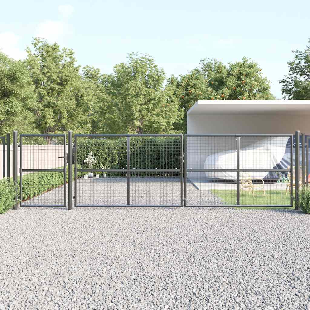 havelåge i net antracitgrå 500x125 cm galvaniseret stål