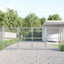havelåge i net sølv 350x125 cm galvaniseret stål