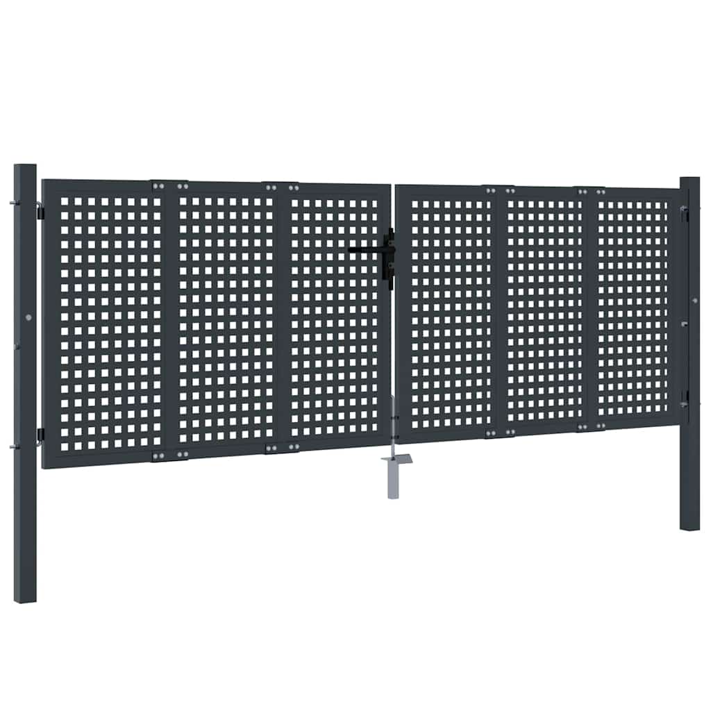 havelåge antracitgrå 300x75 cm stål
