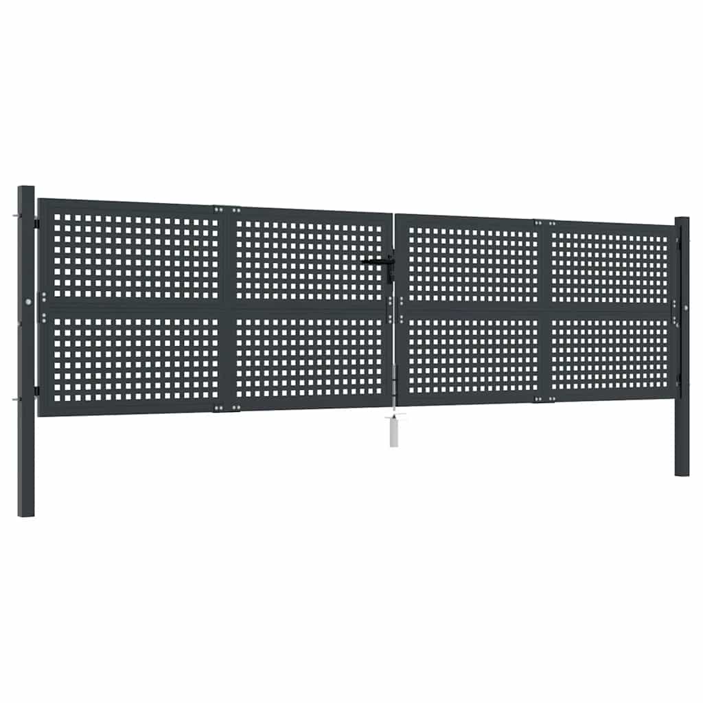 havelåge antracitgrå 400x125 cm stål