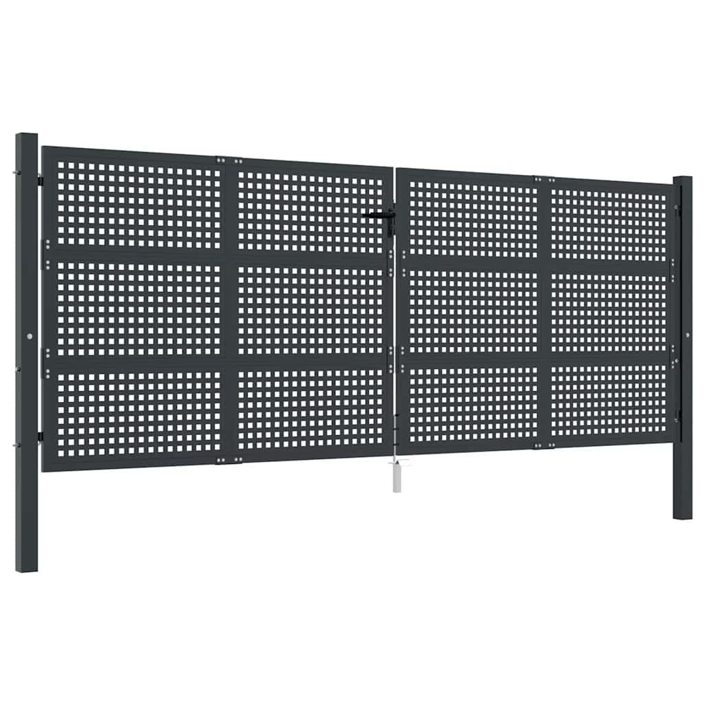 havelåge antracitgrå 400x150 cm stål