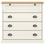 kommode VIGO 80x40x76 cm massivt fyrretræ hvid