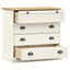 kommode VIGO 80x40x76 cm massivt fyrretræ hvid