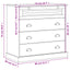 kommode VIGO 80x40x76 cm massivt fyrretræ hvid
