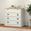 kommode VIGO 80x40x76 cm massivt fyrretræ hvid
