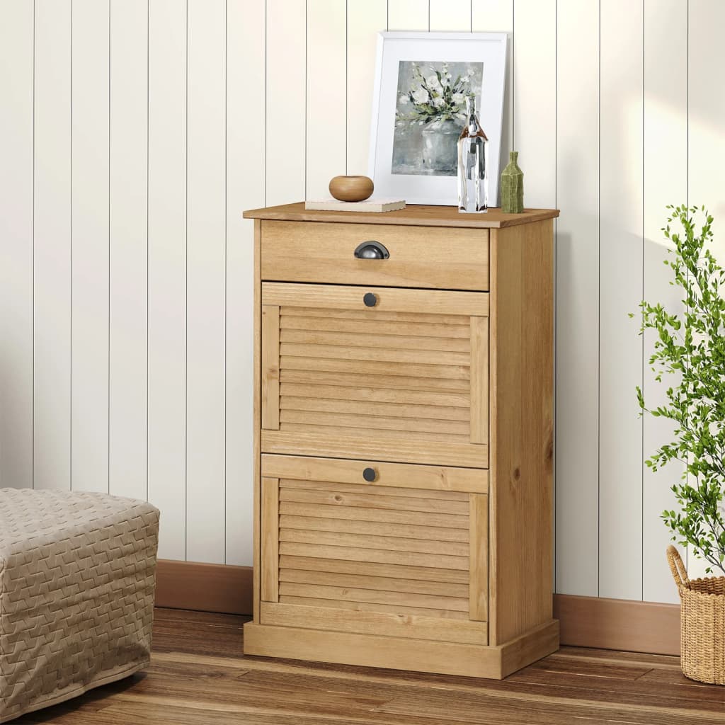 skoskab VIGO 60x35x96 cm massivt fyrretræ