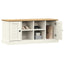 skobænk VIGO 106x35x45 cm massivt fyrretræ hvid