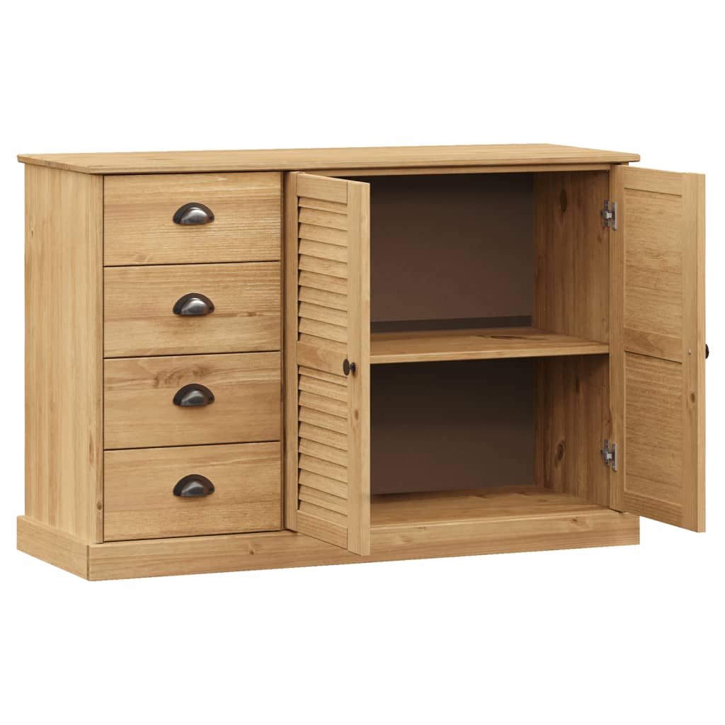 skænk med skuffer VIGO 113x40x75 cm massivt fyrretræ