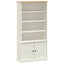 bogreol VIGO 85x35x170 cm massivt fyrretræ hvid