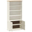 bogreol VIGO 85x35x170 cm massivt fyrretræ hvid