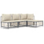 loungesæt til haven 4 dele med hynder polyrattan antracitgrå
