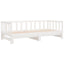 daybed med udtræk 2x(90x200) cm massivt fyrretræ hvid