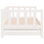 daybed med udtræk 2x(90x200) cm massivt fyrretræ hvid