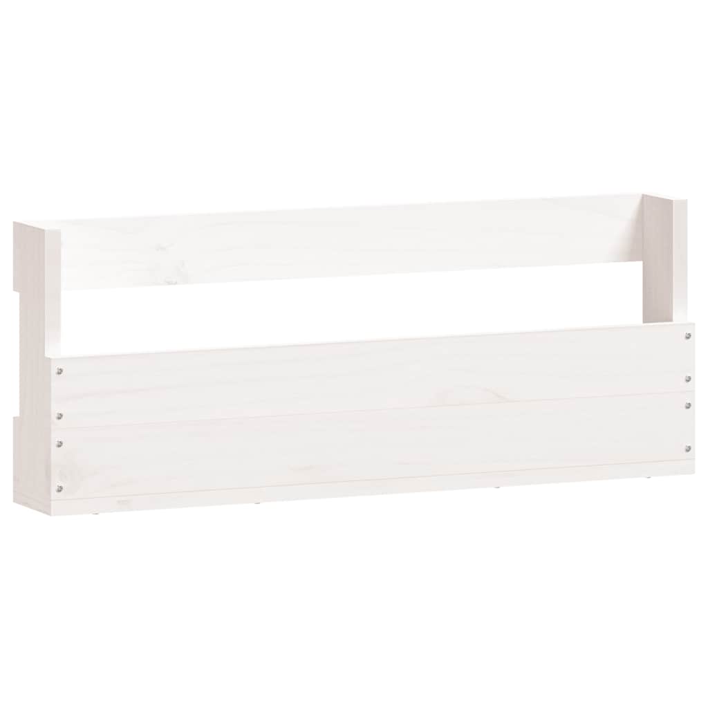væghængte skohylder 2 stk. 59x9x23 cm massivt fyrretræ Hvid