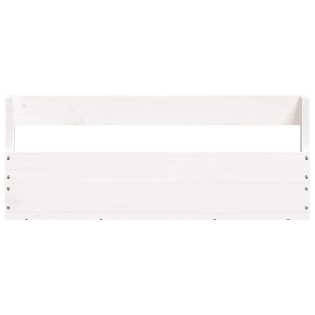 væghængte skohylder 2 stk. 59x9x23 cm massivt fyrretræ Hvid