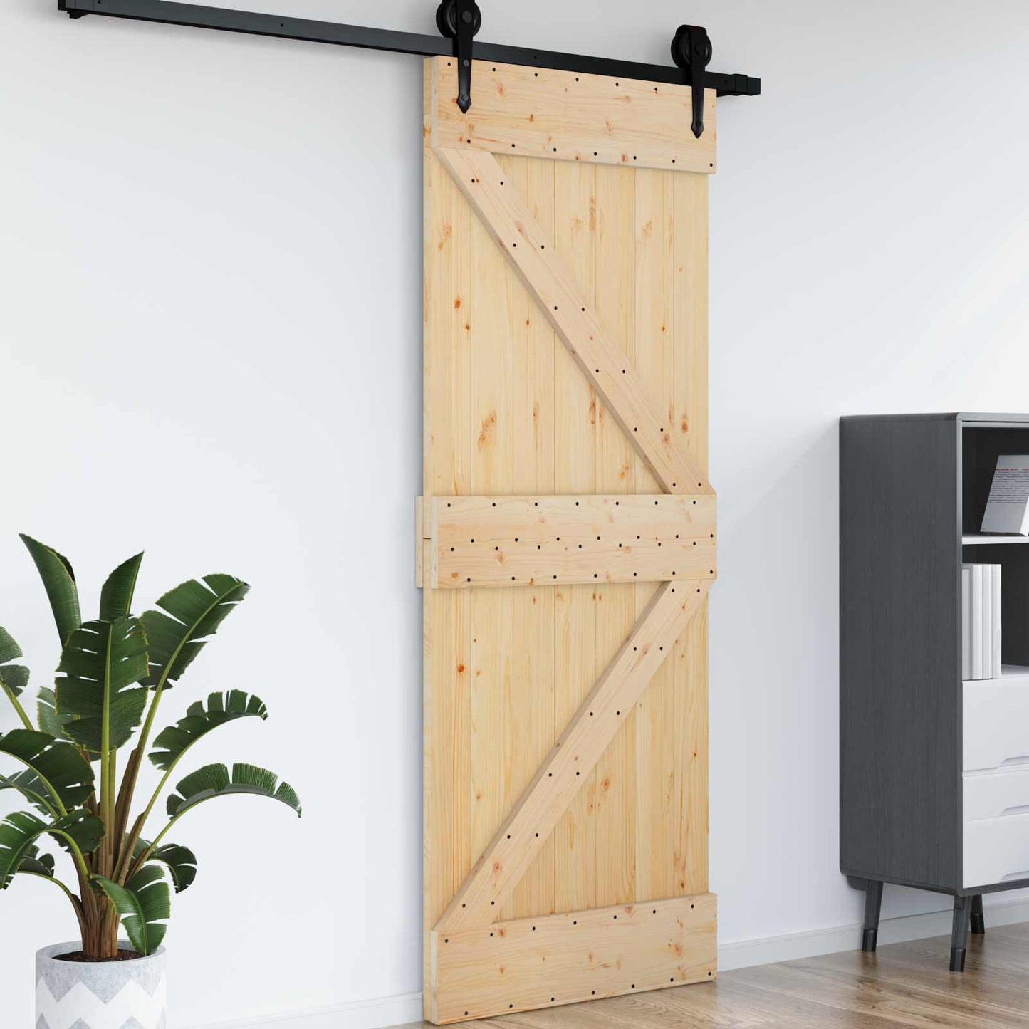 Dør NARVIK 85 x 210 cm Massivt Fyrretræ (Ubehandlet)