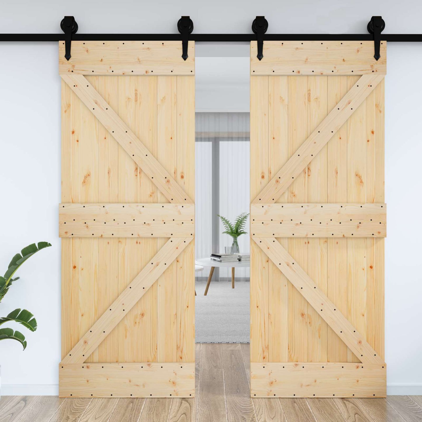Dør NARVIK 85 x 210 cm Massivt Fyrretræ (Ubehandlet)