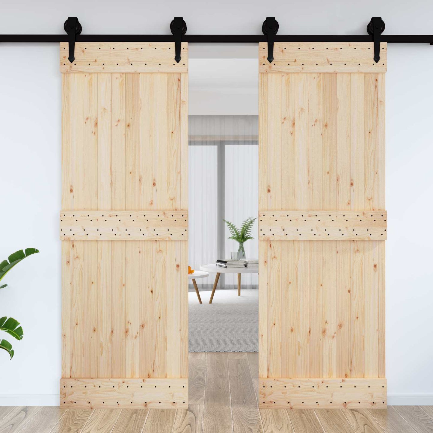 Dør NARVIK 80 x 210 cm Massivt Fyrretræ (Ubehandlet)