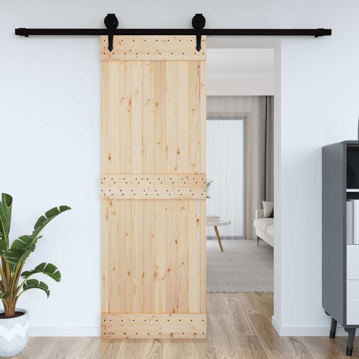 Dør NARVIK 80 x 210 cm Massivt Fyrretræ (Ubehandlet)