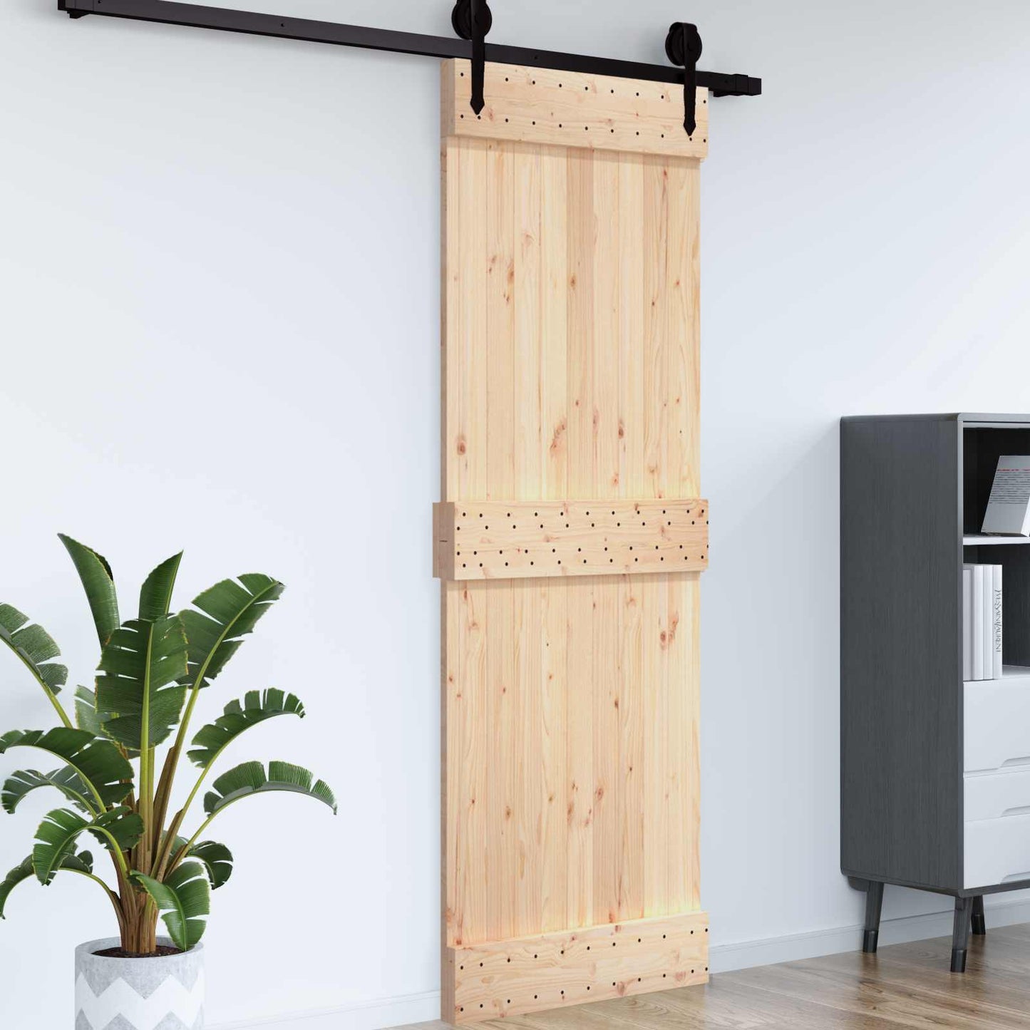 Dør NARVIK 85 x 210 cm Massivt Fyrretræ (Ubehandlet)