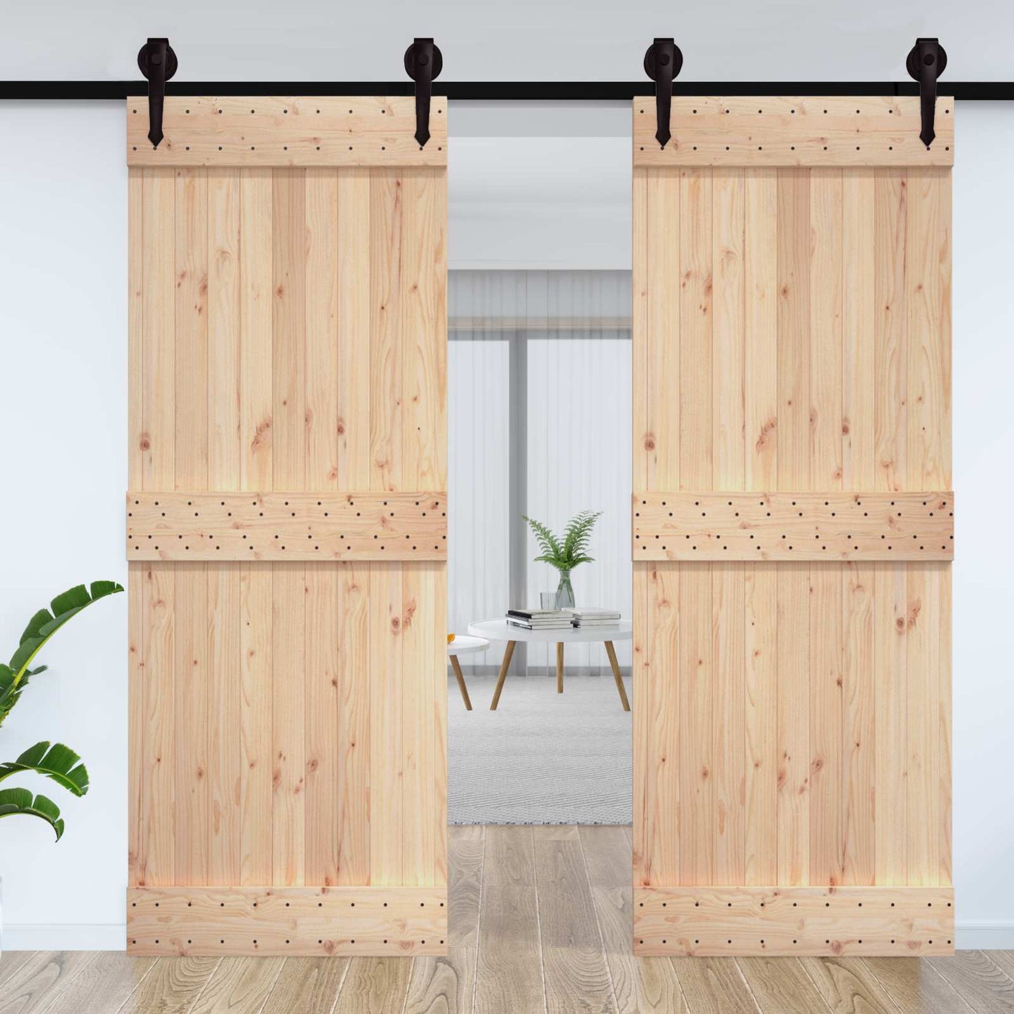 Dør NARVIK 85 x 210 cm Massivt Fyrretræ (Ubehandlet)