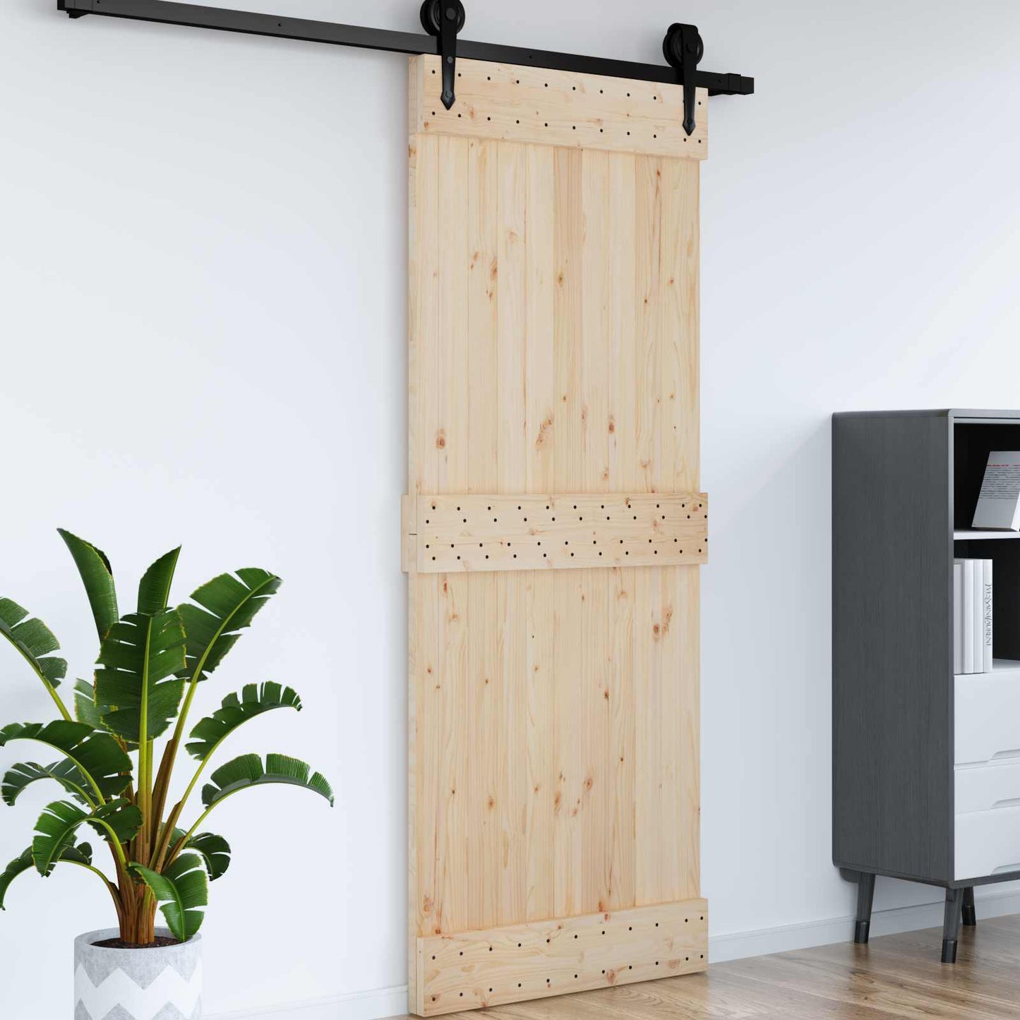 Dør NARVIK 90 x 210 cm Massivt Fyrretræ (Ubehandlet)