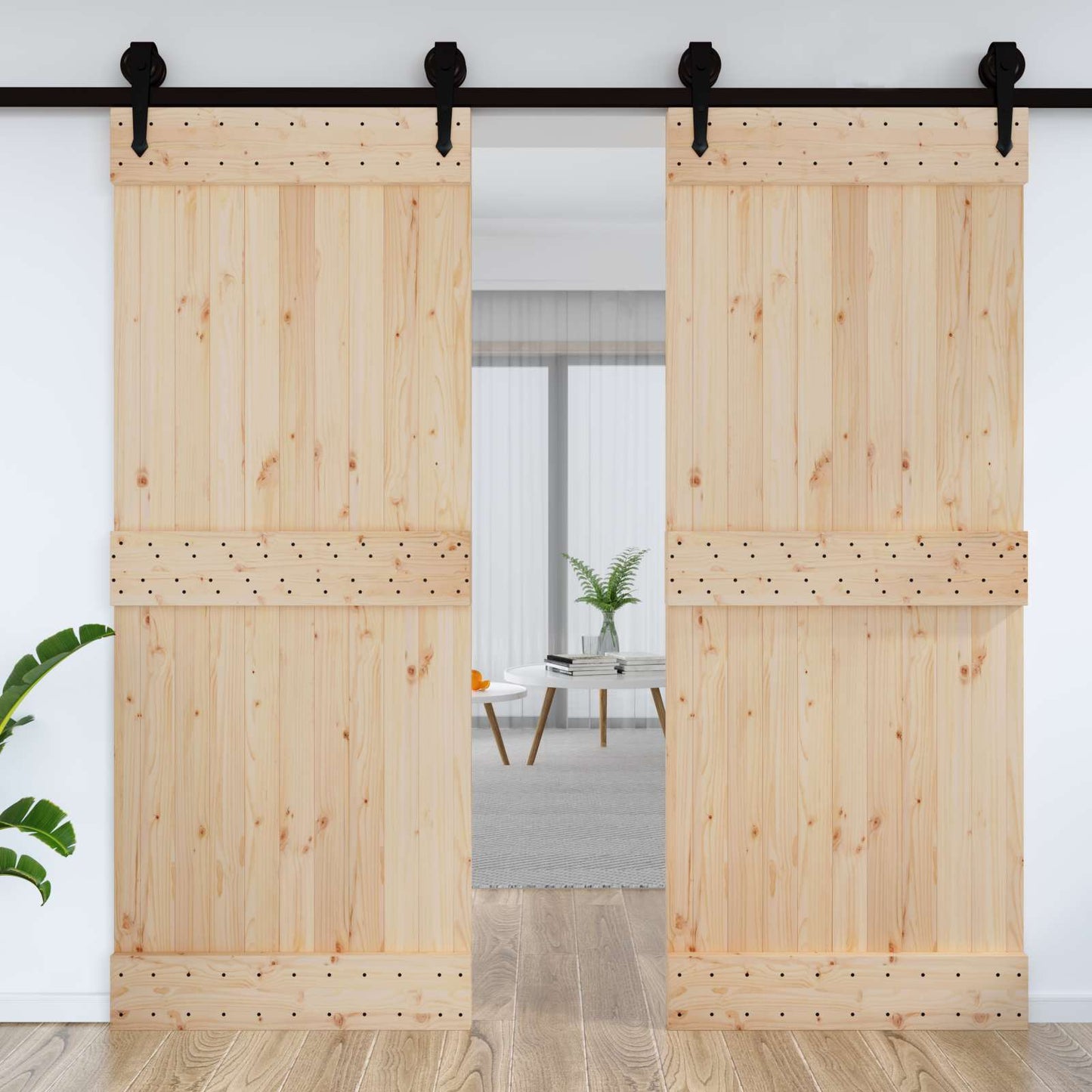 Dør NARVIK 90 x 210 cm Massivt Fyrretræ (Ubehandlet)