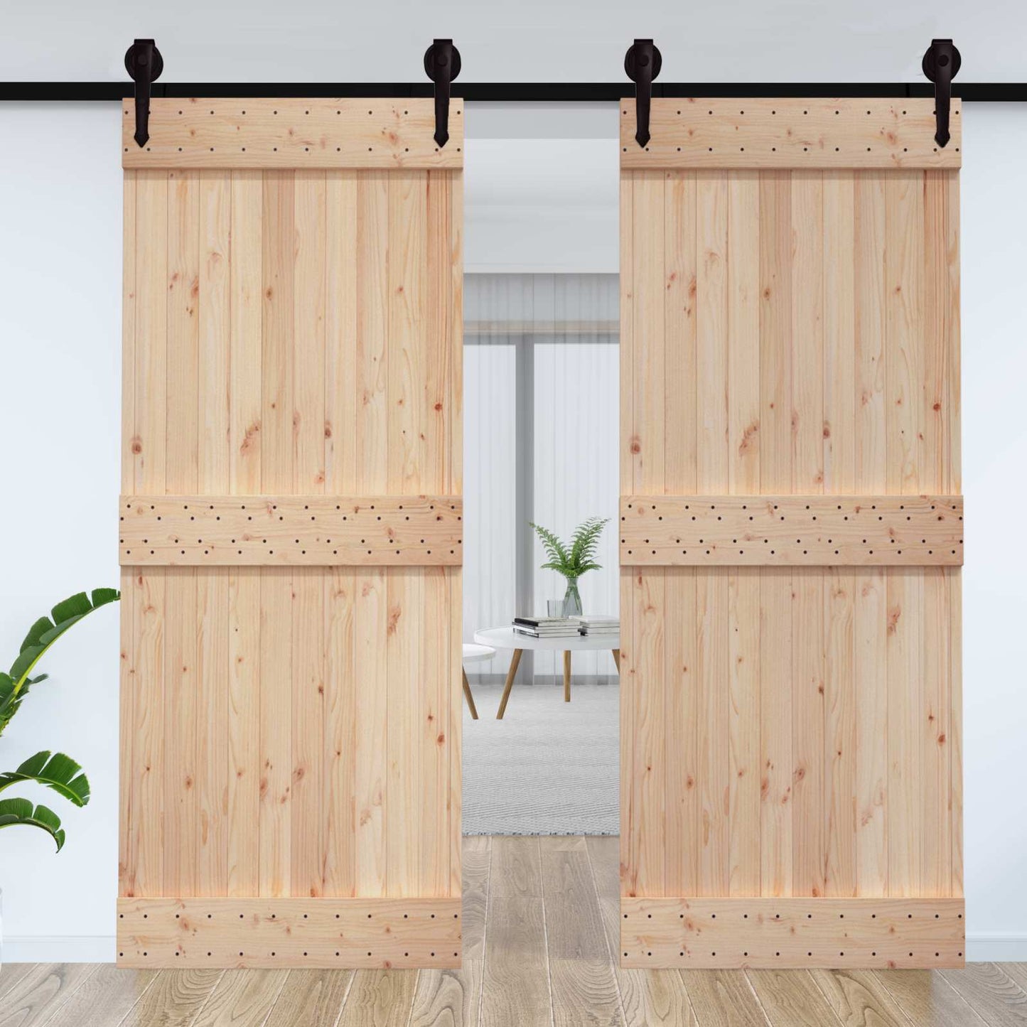 Dør NARVIK 95 x 210 cm Massivt Fyrretræ (Ubehandlet)