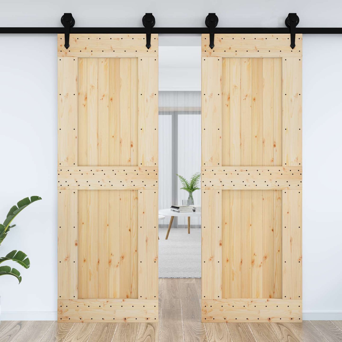 Dør NARVIK 80 x 210 cm Massivt Fyrretræ (Ubehandlet)