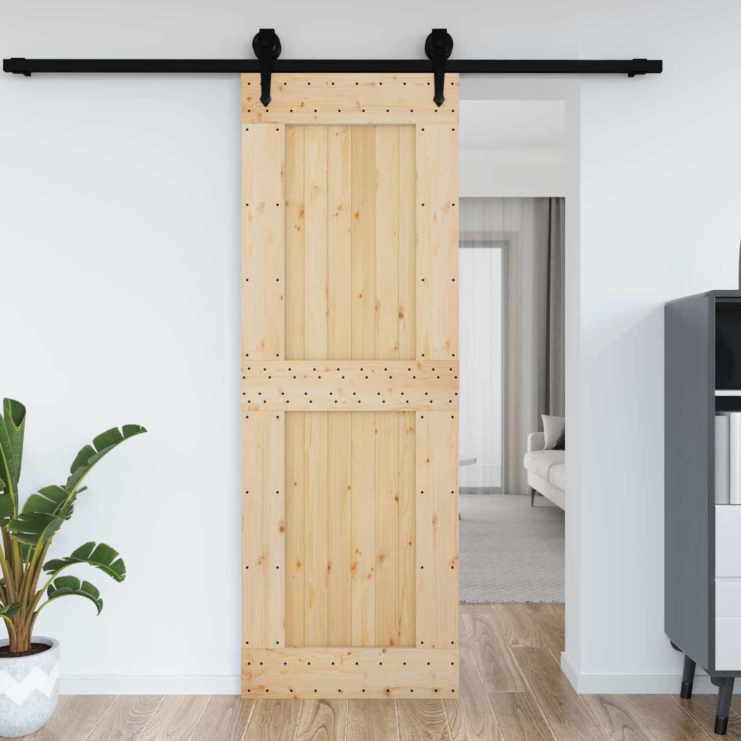Dør NARVIK 80 x 210 cm Massivt Fyrretræ (Ubehandlet)