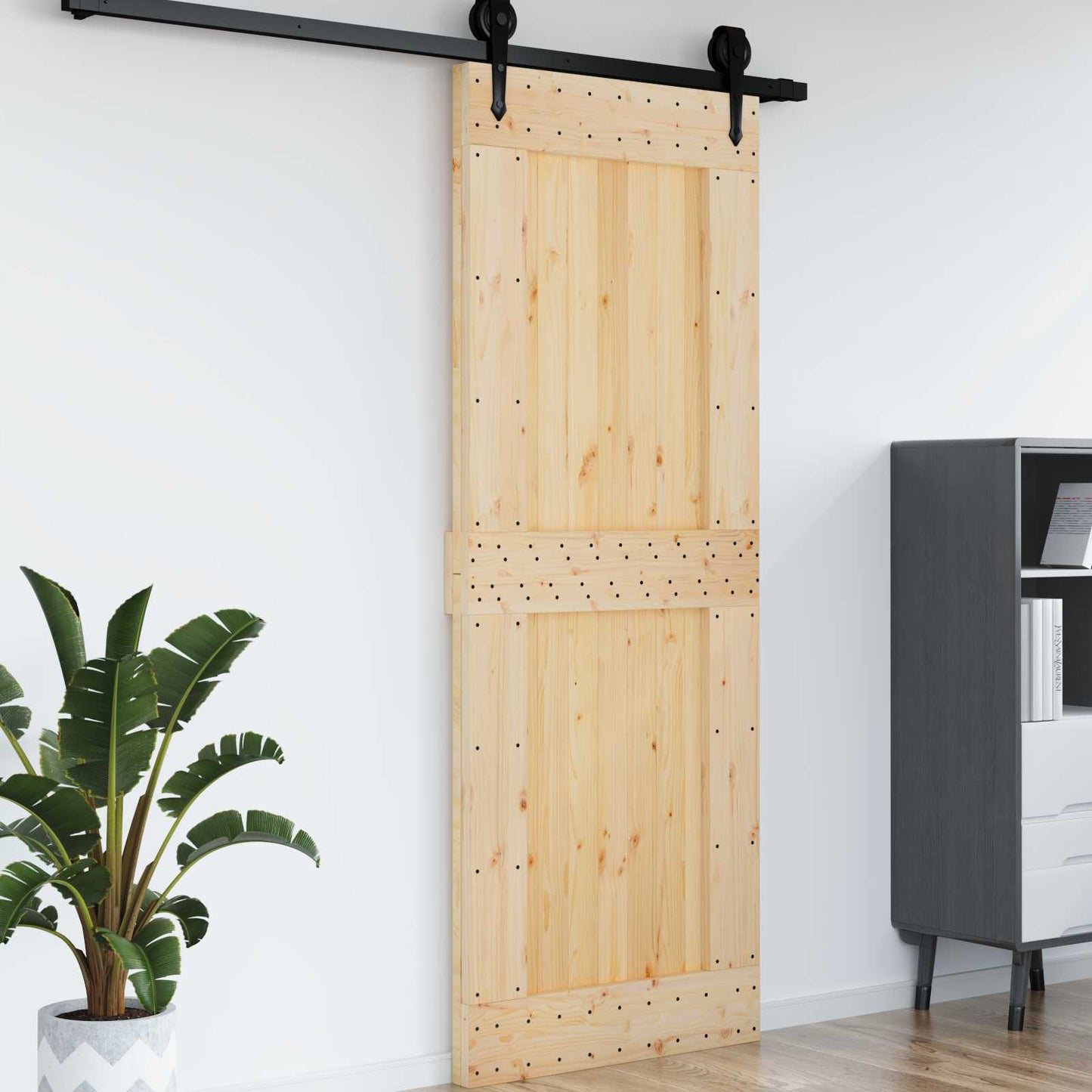 Dør NARVIK 85 x 210 cm Massivt Fyrretræ (Ubehandlet)