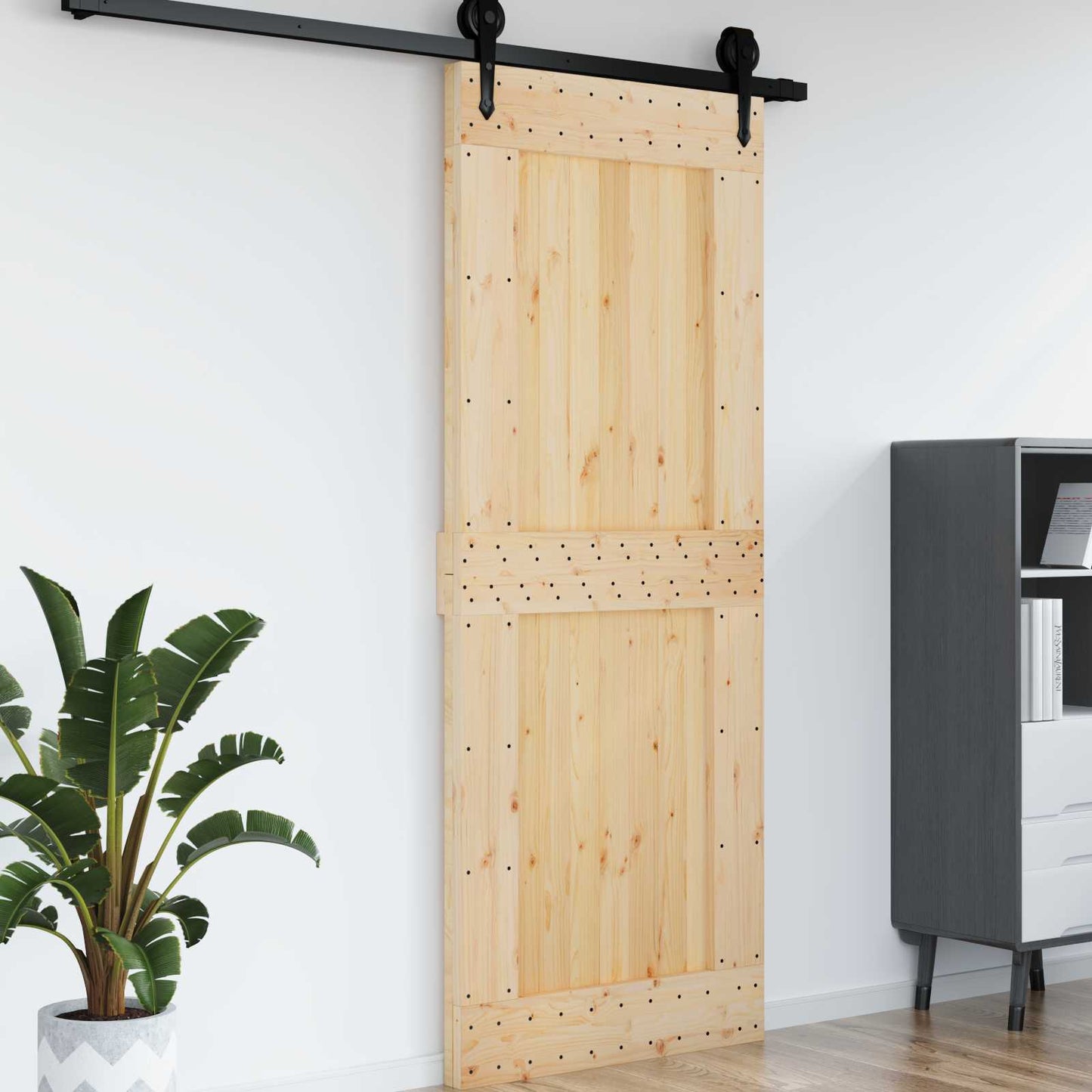 Dør NARVIK 90 x 210 cm Massivt Fyrretræ (Ubehandlet)