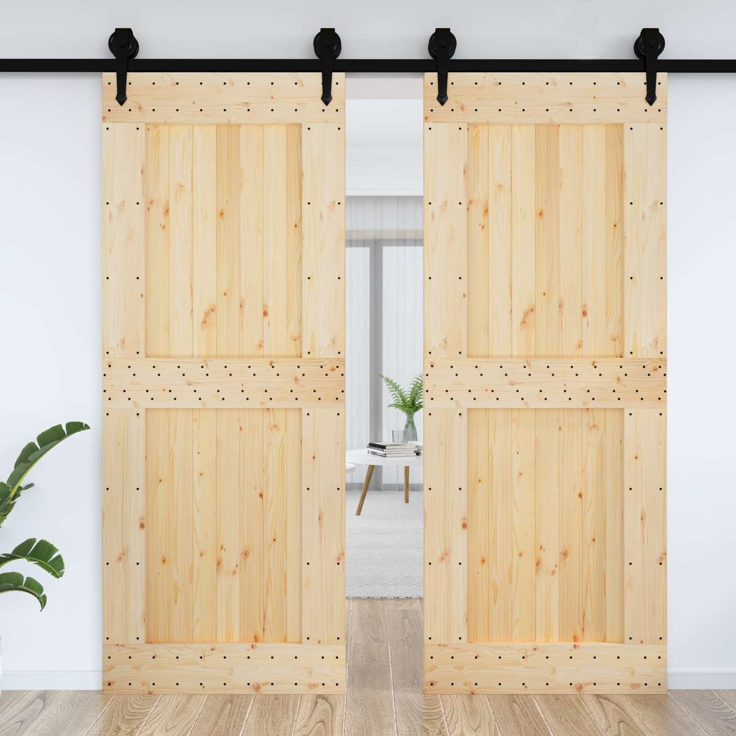 Dør NARVIK 90 x 210 cm Massivt Fyrretræ (Ubehandlet)