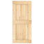 Dør NARVIK 95 x 210 cm Massivt Fyrretræ (Ubehandlet)
