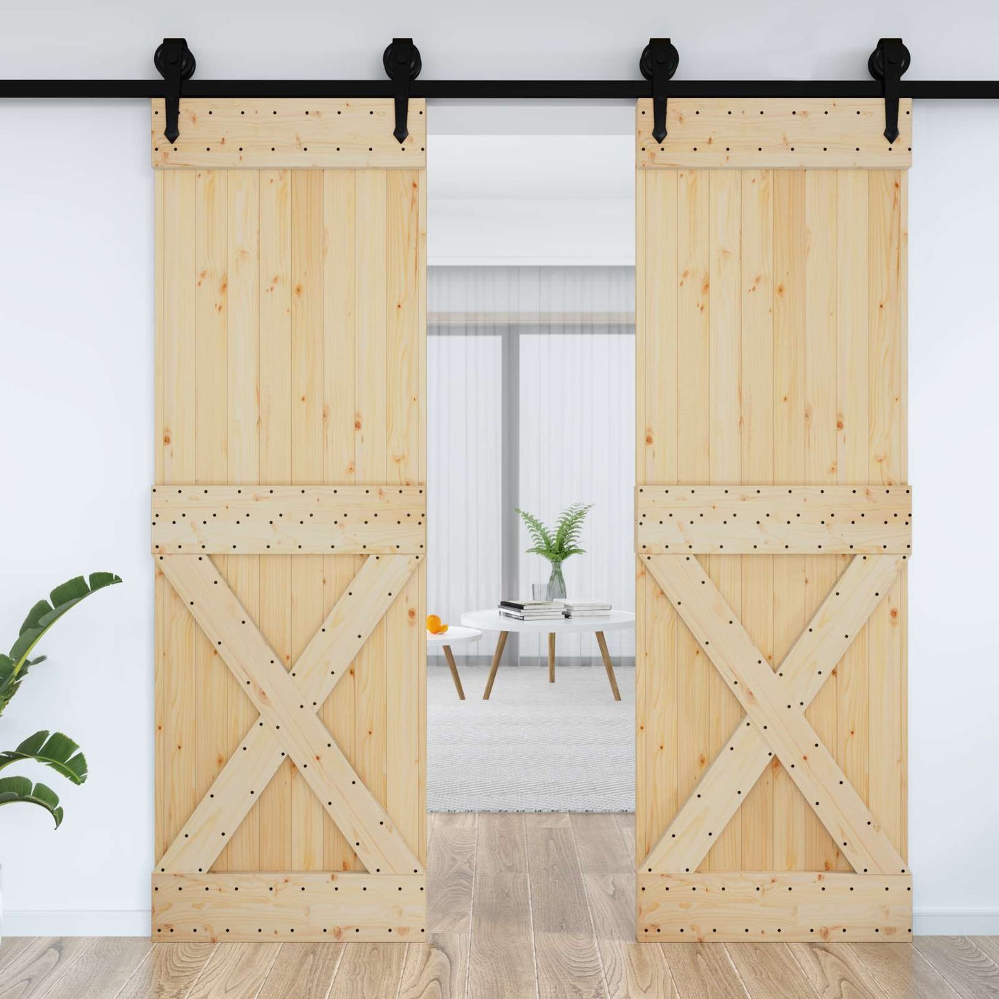 Dør NARVIK 70 x 210 cm Massivt Fyrretræ (Ubehandlet)