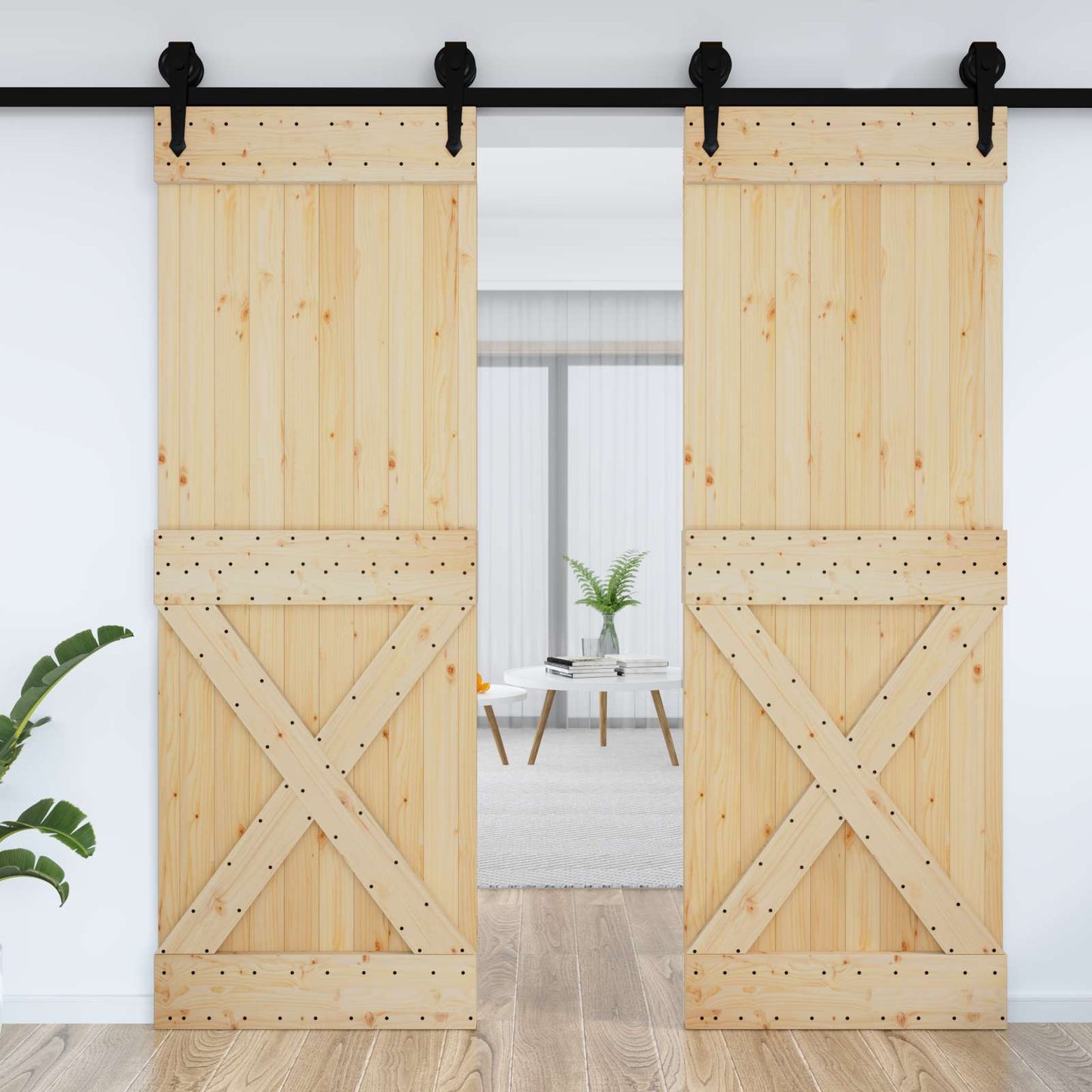 Dør NARVIK 80 x 210 cm Massivt Fyrretræ (Ubehandlet)