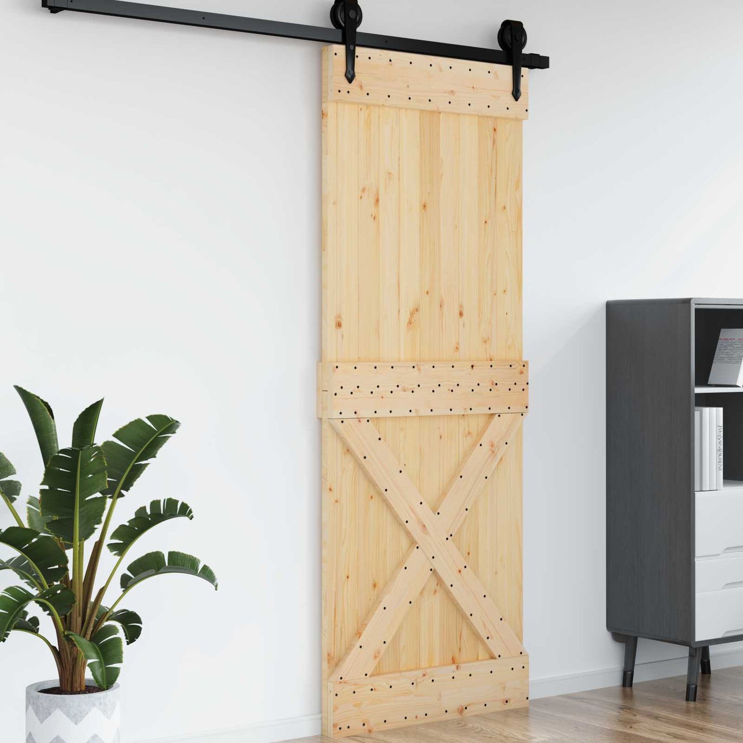 Dør NARVIK 85 x 210 cm Massivt Fyrretræ (Ubehandlet)
