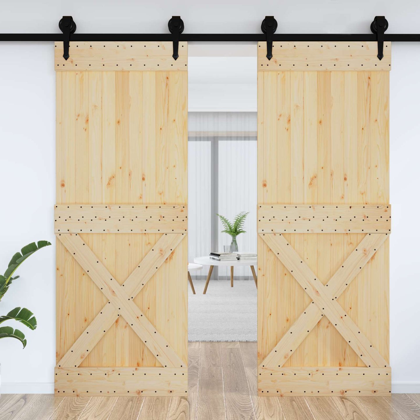 Dør NARVIK 85 x 210 cm Massivt Fyrretræ (Ubehandlet)