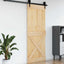 Dør NARVIK Naturfarvet 90 x 210 cm Massivt Fyrretræ