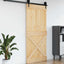 Dør NARVIK 100 x 210 cm Massivt Fyrretræ (Ubehandlet)