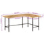 skrivebord 165x110x77 cm massivt mangotræ og jern