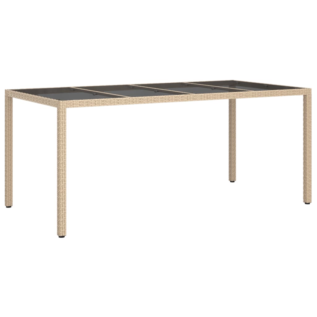 spisebordssæt til haven 9 dele med hynder polyrattan beige