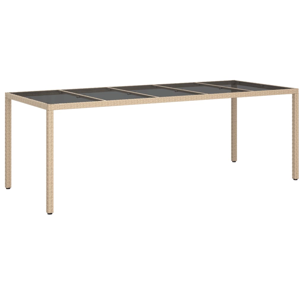 spisebordssæt til haven 9 dele med hynder polyrattan beige