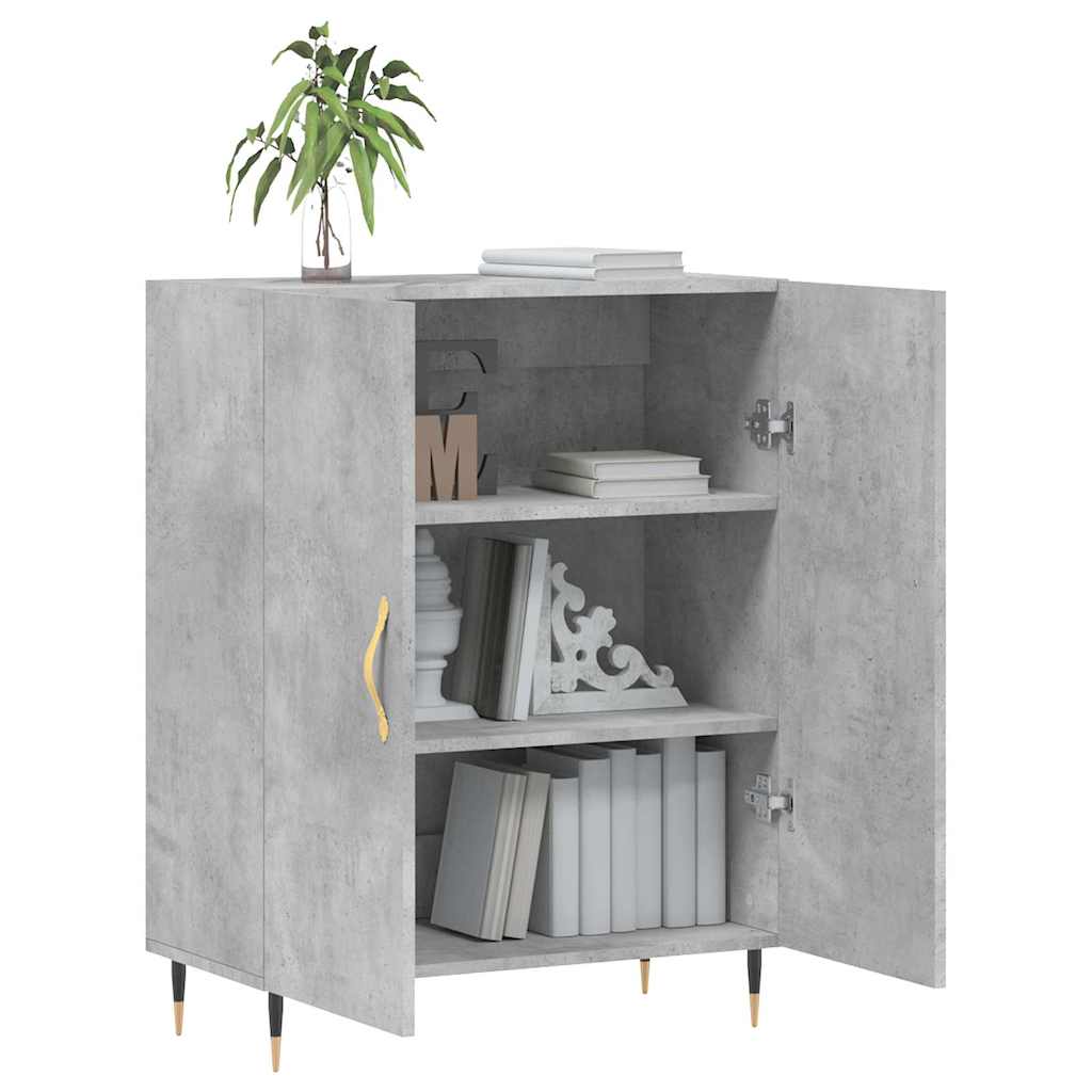 skænk 69,5x34x90 cm konstrueret træ betongrå